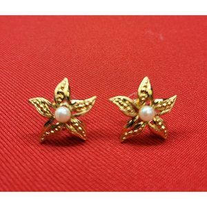 Vintage Starfish Pierced Earrings 1998